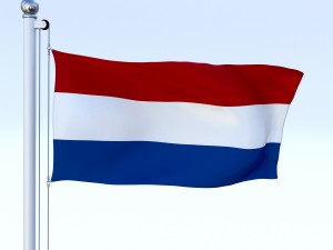 animated nederlands flag 3D 模型