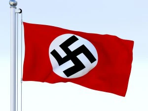 animierte Nazi-Deutschland-Flagge 3D Modell