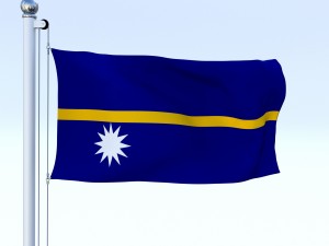 animated nauru flag 3D 모델