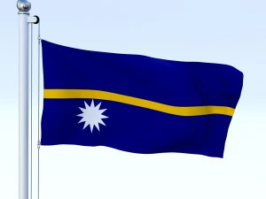 animated nauru flag 3D Model