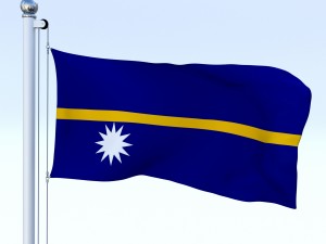 animated nauru flag 3D 모델