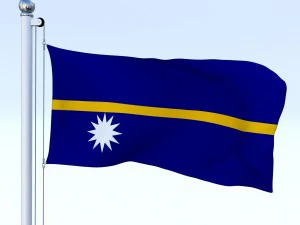 animated nauru flag 3D Model