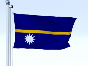 animated nauru flag 3D 모델