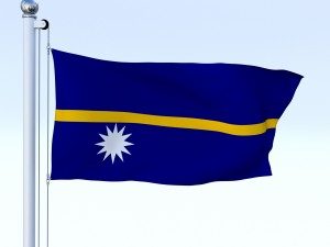 animated nauru flag 3D 모델