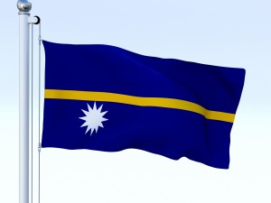 animated nauru flag 3D 모델