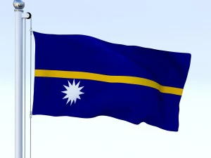 animated nauru flag 3D Model