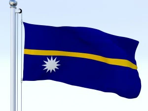 animated nauru flag 3D Model