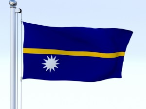 animated nauru flag 3D 모델