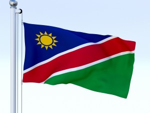 animated namibia flag 3D Model