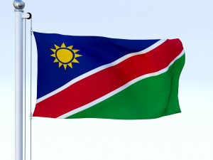 animated namibia flag 3D Model