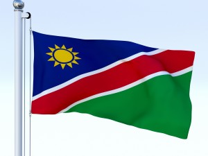 animated namibia flag 3D Model