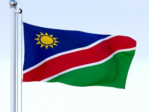 animated namibia flag 3D Model