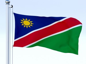 animated namibia flag 3D Model