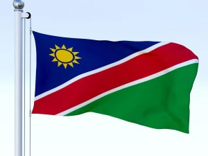 animated namibia flag 3D Model