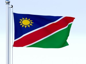 animated namibia flag 3D Model