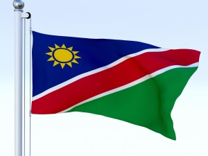 animated namibia flag 3D Model