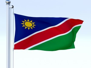 animated namibia flag 3D Model