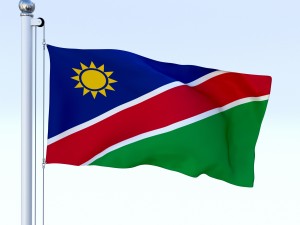 animated namibia flag 3D Model