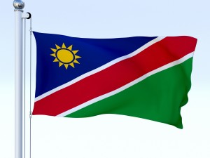 animated namibia flag 3D Model