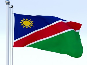 animated namibia flag 3D Model