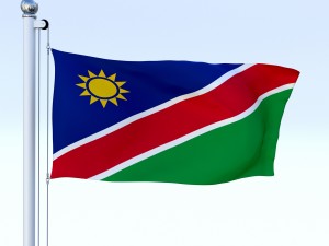 animated namibia flag 3D Model