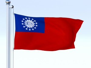 animated myanmar flag 3D-Modell