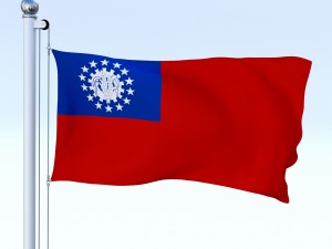 animated myanmar flag 3D-Modell