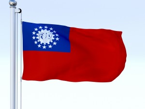 animated myanmar flag 3D-Modell