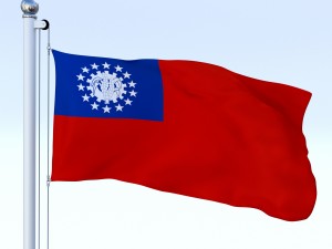 animated myanmar flag 3D-Modell