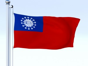 animated myanmar flag 3D-Modell