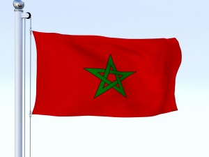 animated morocco flag 3Dモデル