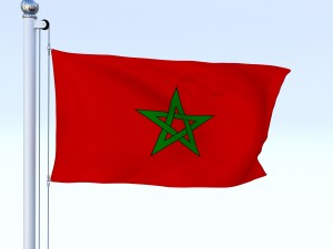 animated morocco flag 3Dモデル
