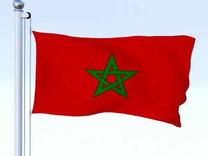 animated morocco flag 3Dモデル
