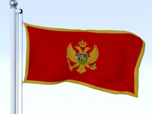 animated montenegro flag 3D मॉडल