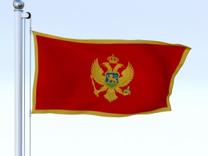 animated montenegro flag 3D मॉडल