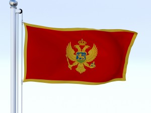 animated montenegro flag 3D मॉडल