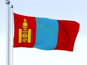 animated mongolia flag 3D मॉडल