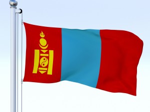animated mongolia flag 3D मॉडल