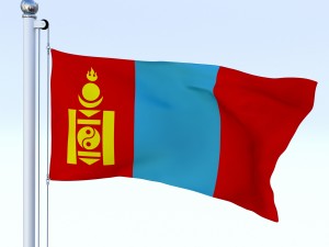 animated mongolia flag 3D मॉडल