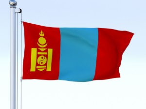 animated mongolia flag 3D मॉडल
