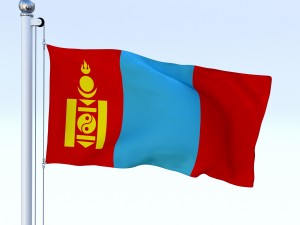 animated mongolia flag 3D मॉडल