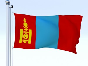 animated mongolia flag 3D मॉडल