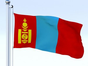animated mongolia flag 3D मॉडल