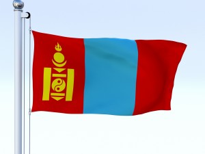animated mongolia flag 3D मॉडल