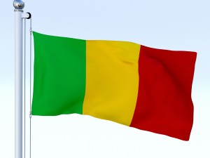 animated mali flag 3D Model