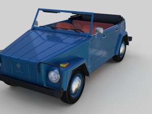 vw 181 thing with interior 3D Модель