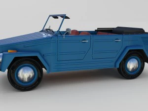 vw 181 thing with interior 3D Model