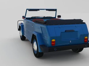 vw 181 thing with interior 3D Model