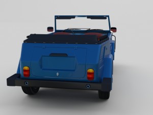 vw 181 thing with interior 3D 模型