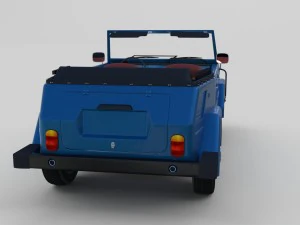 vw 181 thing with interior 3D Model